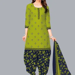 shree jeenmata collection Floral Printed Pure Cotton Unstitched Dress Material-picture-37