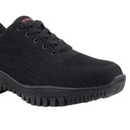 FUEL Metallic Toe Safety Shoes Rubber Single Density Low Ankle Black Knitted Fabric for Mens Size UK10, Trendy image 5