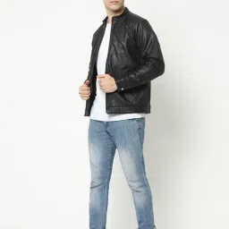 Crimsoune Club Black Regular Fit Mock Collar Jacket image 5