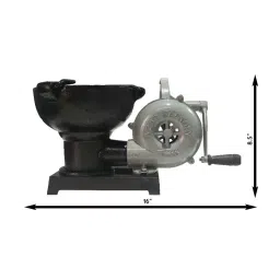 Azad Hand Blower with Furnace Manually Operated Iron Body Black and Light Grey Color, New Air Blower No. 10 image 2