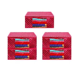 AMAK INC Red Fabric Multi-Utility Wardrobe Organisers-picture-9