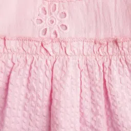 Ed-a-Mamma Baby Pink Cotton Regular Self Top image 5