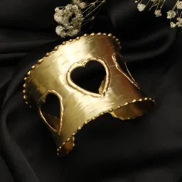 VIVAZS Gold-Plated Oxidised Cuff Bracelet-picture-23