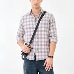 OTUS Men Classic Slim Fit Checked Casual Shirt-picture-34