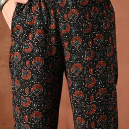 Anouk Women Ethnic Motifs Printed Empire Thread Work Pure Cotton Kurta with Trousers & With Dupatta image 2