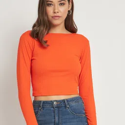 ANVI Be Yourself Orange Crop Top-picture-30