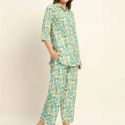 Mast & Harbour Printed Shirt With Trouser Co-Ords image 2