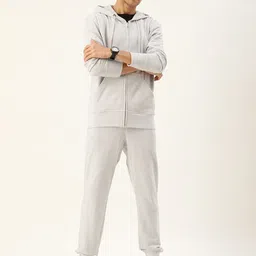 Kook N Keech Men Grey Melange Solid Tracksuits-picture-41