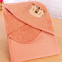 Simply Terry Knit Hooded Towel with Tiger Patch L 80 x B 80 - Light Brown-picture-37