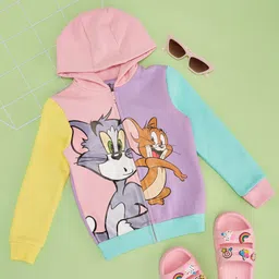 Pantaloons Junior Cotton Warner Bros Featuring Full Sleeves Tom & Jerry Character Printed Sweatshirt - Purple-picture-11