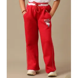 Kidsville Knit Hello Kitty Featuring Character Printed Track Pants - Red-picture-16