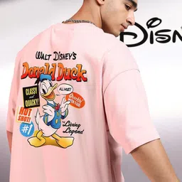 HIGHLANDER Disney Men Donald Duck Round Neck Oversized Drop Shoulder Tshirt-picture-33