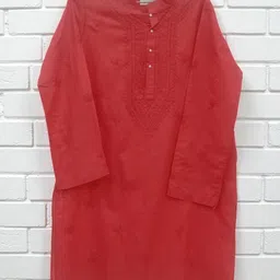 PRETANSHAH Men Embellished Chikankari Floral Kurta-picture-18