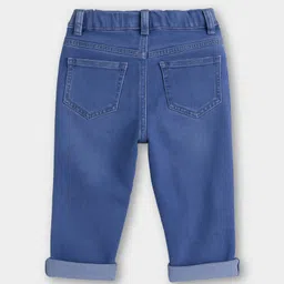 Mi Arcus Cotton Woven Solid Jeans - Blue image 3