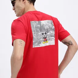 Disney by Glitchez Mickey Printed Regular T-shirt-image-46