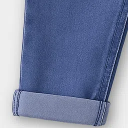 Mi Arcus Cotton Woven Solid Jeans - Blue image 5