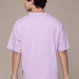 Roadster The Lifestyle Co Printed Drop-Shoulder Sleeves Pure Cotton T-shirt image 3