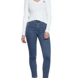 CALVIN KLEIN SP24J 079 MID BLUE Cotton Mid Rise Jeans image 5