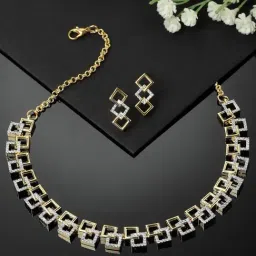 Panash Gold Plated Stones Studded Jewellery Set-image-29