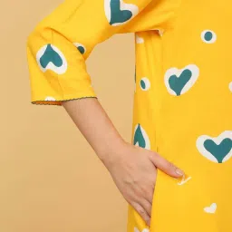 Sweet Dreams Yellow Printed Night Gown image 5