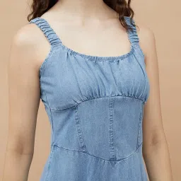 ginger by lifestyle Ginger Light Blue Regular Fit Dress image 5