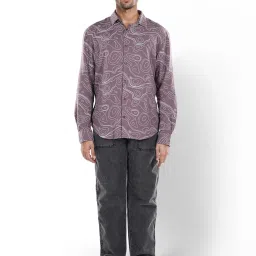 celio Celio* Taupe Regular Fit Printed Shirt image 5