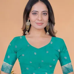 Mameraa Ethnic Motifs Woven Design Zari Saree image 2