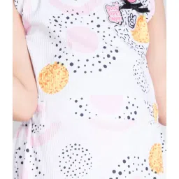Peppermint Kids White & Pink Printed Dress image 5