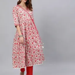 Jaipur Kurti White Printed Regular Fit Kurta-picture-42