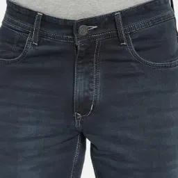 Octave Navy Skinny Fit Lightly Washed Jeans image 4