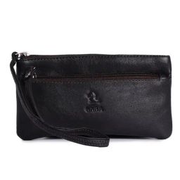 Kara Brown Solid Leather Wristlet-picture-36