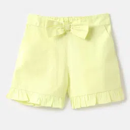 United Colors of Benetton Kids Yellow Solid Shorts-picture-26