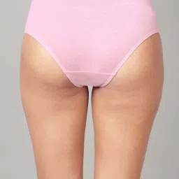 Clovia Pink & Green Cotton Regular Fit Printed Panties - Pack Of 3 image 5