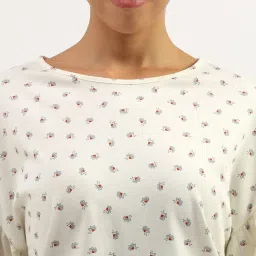 United Colors of Benetton Beige Floral Print Top With Shorts image 5