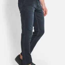 Octave Navy Skinny Fit Lightly Washed Jeans image 3