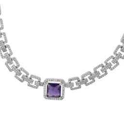 VOJ Silver Plated Blue Set for Women image 5