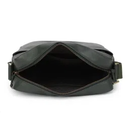 PERQUISITE MARK Green Solid Medium Cross Body Bag image 5