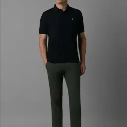Louis Philippe Black Regular Fit Polo T-Shirt image 5