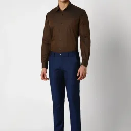 Van Heusen Brown Cotton Regular Fit Printed Shirt image 5