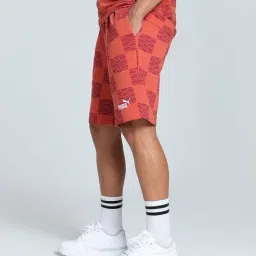 Puma Red Fire Cotton Regular Fit Printed Sports Shorts image 3
