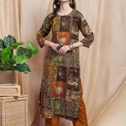 Fashor Multicolored Printed Straight Kurta-picture-34