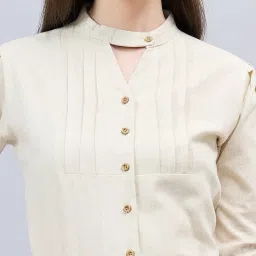 Style Quotient Beige Regular Fit Formal Shirt image 5