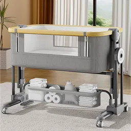 StarAndDaisy Infants Grey 3-Speed Swing Automatic Baby Cradle-picture-25