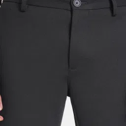 Peregrine By Pantaloons Black Slim Fit Trousers image 5
