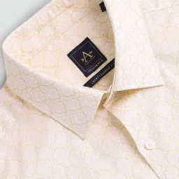 Arrow Orange Cotton Regular Fit Printed Shirt image 5