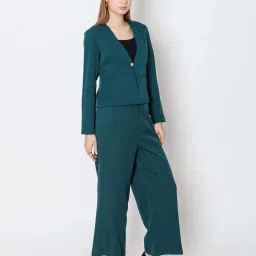 Zink London Teal Green Regular Fit Blazer image 5
