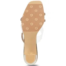 Mochi Women's Gold Casual Sandals image 5