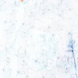 Crimsoune Club Blue Cotton Slim Fit Floral Print Shirt image 5