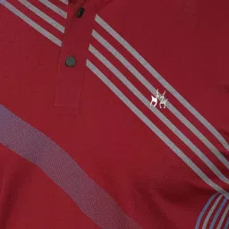 Crimsoune Club Wine Slim Fit Printed Polo T-Shirt image 5