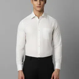 Louis Philippe White Regular Fit Texture Shirt-picture-43
